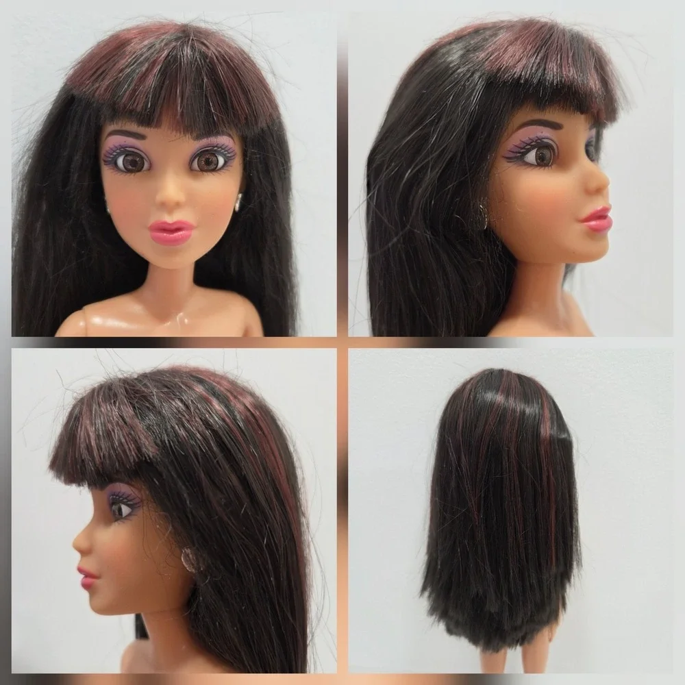 Liv Doll Daniela & DJ Spin Master Nude Doll W/ Brown/Red Wig & Earrings Only